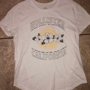 Hollister white graphic tee